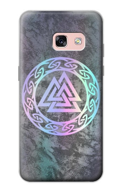 S3833 Valknut Odin Wotans Noeud Hrungnir Coeur Etui Coque Housse pour Samsung Galaxy A3 (2017)