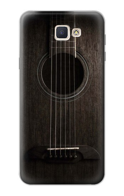 S3834 Guitare noire Old Woods Etui Coque Housse pour Samsung Galaxy J7 Prime (SM-G610F)