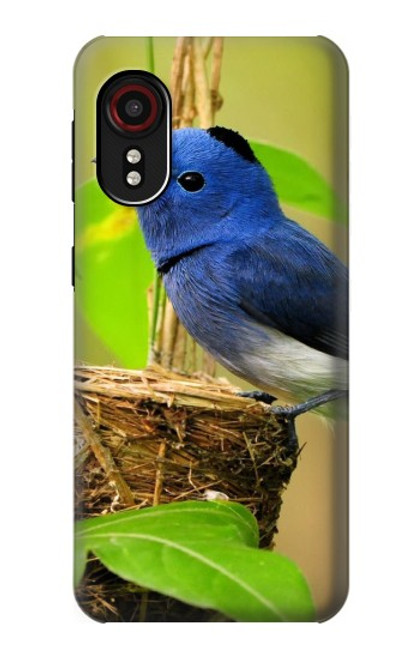 S3839 Oiseau bleu du bonheur Oiseau bleu Etui Coque Housse pour Samsung Galaxy Xcover 5