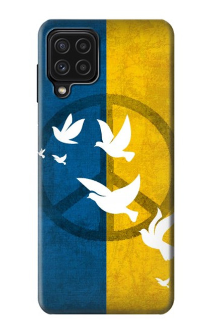 S3857 Colombe de la paix drapeau ukrainien Etui Coque Housse pour Samsung Galaxy M22