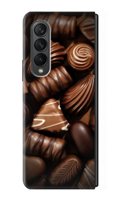 S3840 Amateurs de chocolat au lait au chocolat noir Etui Coque Housse pour Samsung Galaxy Z Fold 3 5G