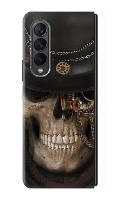S3852 Crâne Steampunk Etui Coque Housse pour Samsung Galaxy Z Fold 3 5G