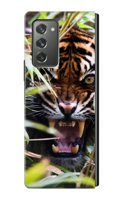 S3838 Tigre du Bengale qui aboie Etui Coque Housse pour Samsung Galaxy Z Fold2 5G