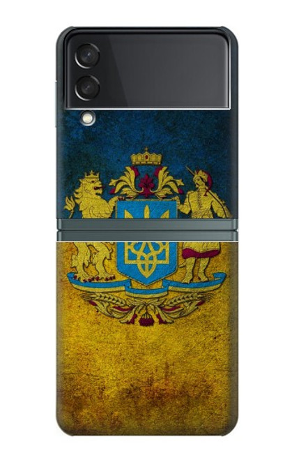 S3858 Drapeau de l'Ukraine Etui Coque Housse pour Samsung Galaxy Z Flip 3 5G