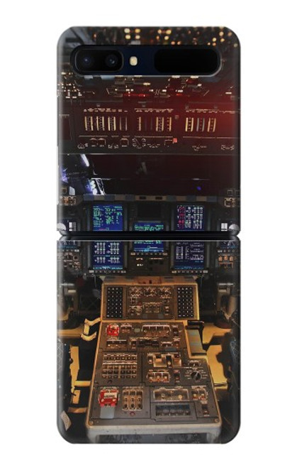 S3836 Poste de pilotage d'avion Etui Coque Housse pour Samsung Galaxy Z Flip 5G