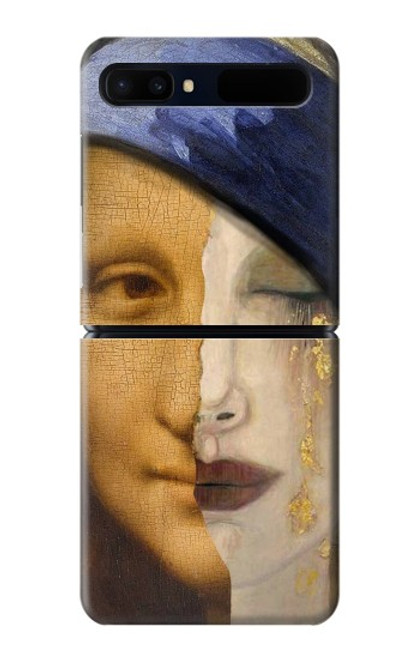 S3853 La Joconde Gustav Klimt Vermeer Etui Coque Housse pour Samsung Galaxy Z Flip 5G