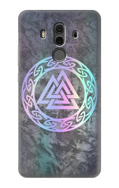 S3833 Valknut Odin Wotans Noeud Hrungnir Coeur Etui Coque Housse pour Huawei Mate 10 Pro, Porsche Design