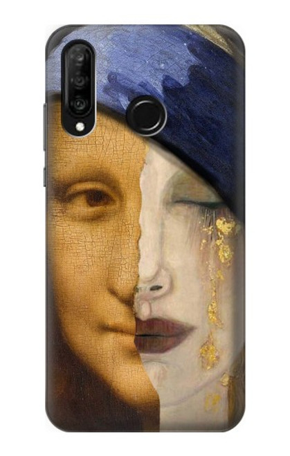 S3853 La Joconde Gustav Klimt Vermeer Etui Coque Housse pour Huawei P30 lite