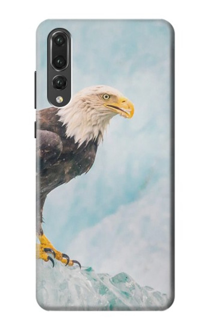 S3843 Pygargue à tête blanche sur glace Etui Coque Housse pour Huawei P20 Pro