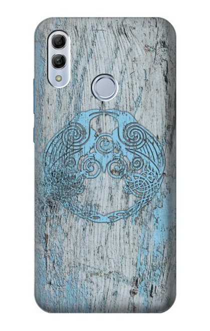 S3829 Huginn et Muninn Twin Ravens Norse Etui Coque Housse pour Huawei Honor 10 Lite, Huawei P Smart 2019