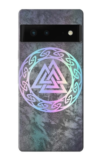 S3833 Valknut Odin Wotans Noeud Hrungnir Coeur Etui Coque Housse pour Google Pixel 6