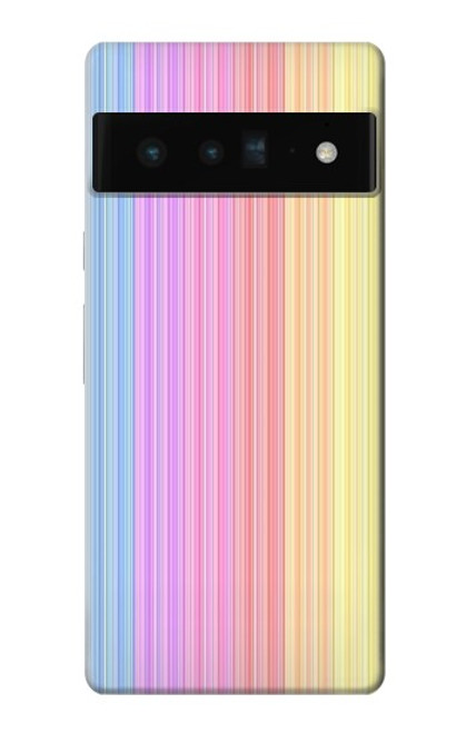 S3849 Couleurs verticales colorées Etui Coque Housse pour Google Pixel 6 Pro