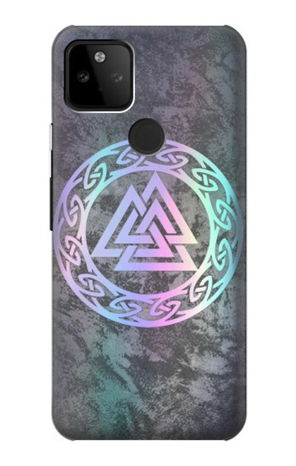 S3833 Valknut Odin Wotans Noeud Hrungnir Coeur Etui Coque Housse pour Google Pixel 5A 5G