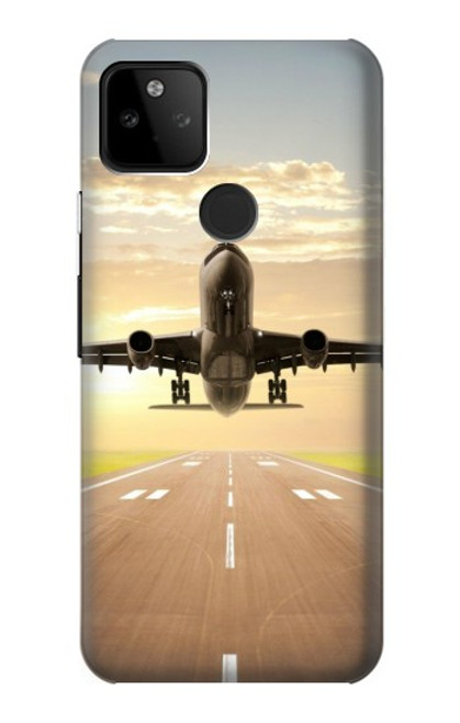 S3837 Avion Décollage Sunrise Etui Coque Housse pour Google Pixel 5A 5G