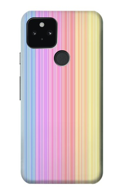 S3849 Couleurs verticales colorées Etui Coque Housse pour Google Pixel 5