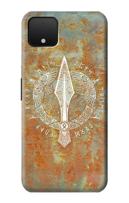 S3827 Lance Gungnir d'Odin Norse Viking Symbol Etui Coque Housse pour Google Pixel 4