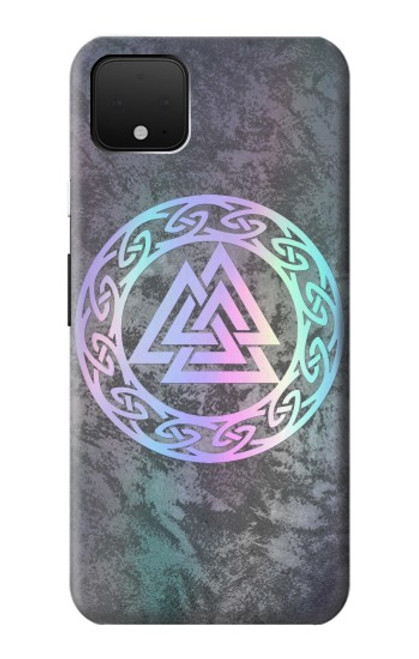 S3833 Valknut Odin Wotans Noeud Hrungnir Coeur Etui Coque Housse pour Google Pixel 4