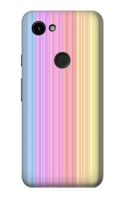 S3849 Couleurs verticales colorées Etui Coque Housse pour Google Pixel 3a