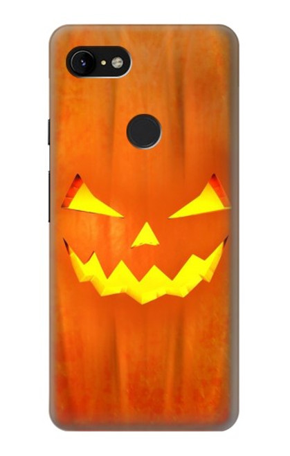 S3828 Citrouille d'Halloween Etui Coque Housse pour Google Pixel 3 XL