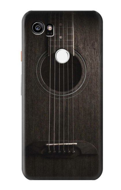 S3834 Guitare noire Old Woods Etui Coque Housse pour Google Pixel 2 XL