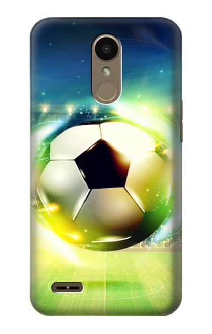 S3844 Ballon de football de football rougeoyant Etui Coque Housse pour LG K10 (2018), LG K30