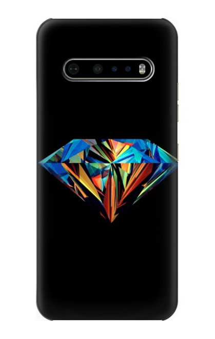 S3842 Diamant coloré abstrait Etui Coque Housse pour LG V60 ThinQ 5G