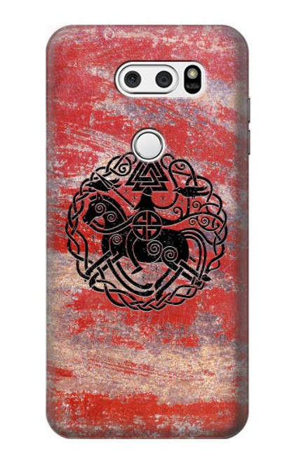 S3831 Symbole antique nordique viking Etui Coque Housse pour LG V30, LG V30 Plus, LG V30S ThinQ, LG V35, LG V35 ThinQ