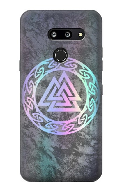 S3833 Valknut Odin Wotans Noeud Hrungnir Coeur Etui Coque Housse pour LG G8 ThinQ