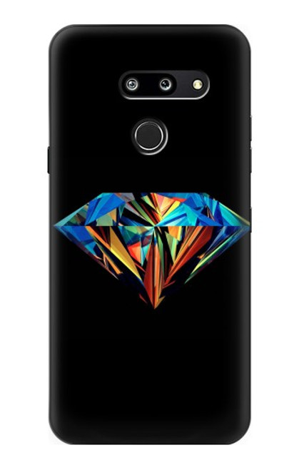 S3842 Diamant coloré abstrait Etui Coque Housse pour LG G8 ThinQ