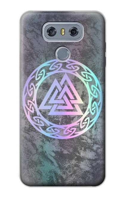 S3833 Valknut Odin Wotans Noeud Hrungnir Coeur Etui Coque Housse pour LG G6