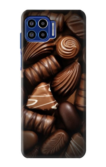 S3840 Amateurs de chocolat au lait au chocolat noir Etui Coque Housse pour Motorola One 5G