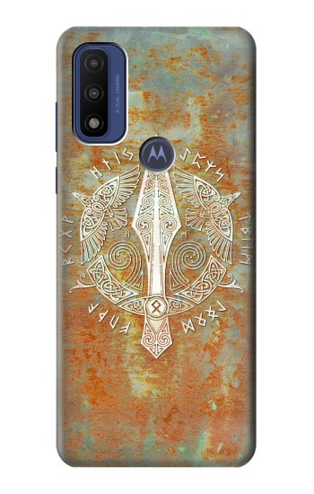 S3827 Lance Gungnir d'Odin Norse Viking Symbol Etui Coque Housse pour Motorola G Pure