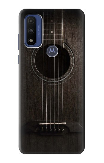 S3834 Guitare noire Old Woods Etui Coque Housse pour Motorola G Pure