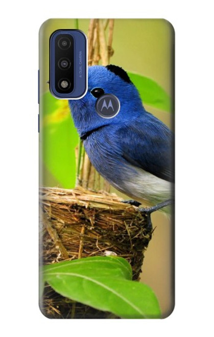 S3839 Oiseau bleu du bonheur Oiseau bleu Etui Coque Housse pour Motorola G Pure