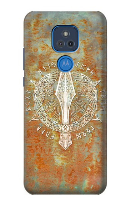 S3827 Lance Gungnir d'Odin Norse Viking Symbol Etui Coque Housse pour Motorola Moto G Play (2021)