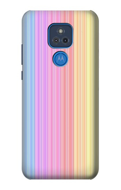 S3849 Couleurs verticales colorées Etui Coque Housse pour Motorola Moto G Play (2021)