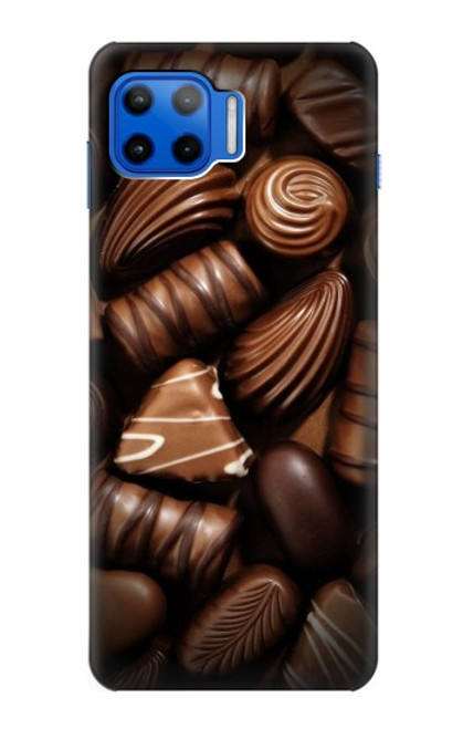 S3840 Amateurs de chocolat au lait au chocolat noir Etui Coque Housse pour Motorola Moto G 5G Plus