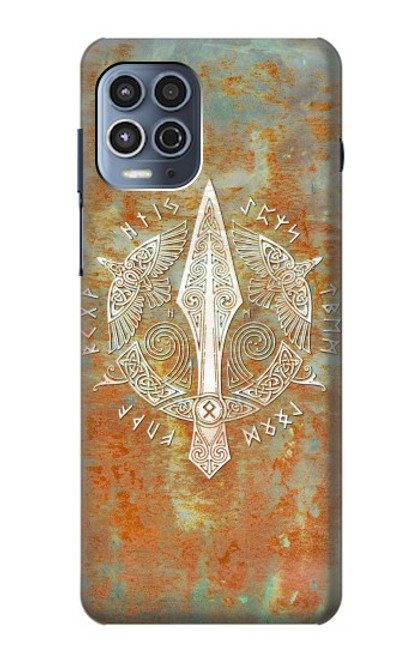 S3827 Lance Gungnir d'Odin Norse Viking Symbol Etui Coque Housse pour Motorola Moto G100