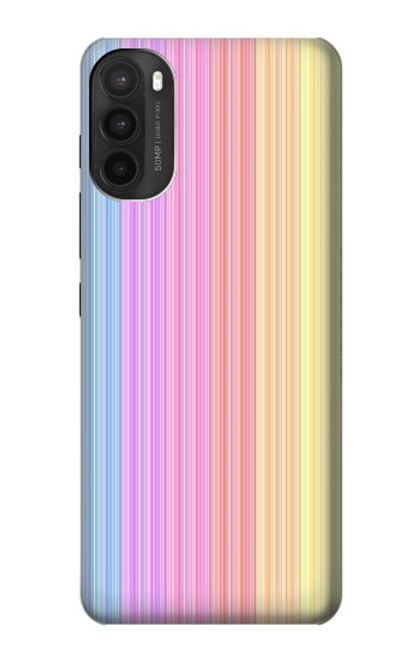S3849 Couleurs verticales colorées Etui Coque Housse pour Motorola Moto G71 5G