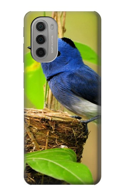 S3839 Oiseau bleu du bonheur Oiseau bleu Etui Coque Housse pour Motorola Moto G51 5G