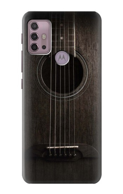 S3834 Guitare noire Old Woods Etui Coque Housse pour Motorola Moto G30, G20, G10