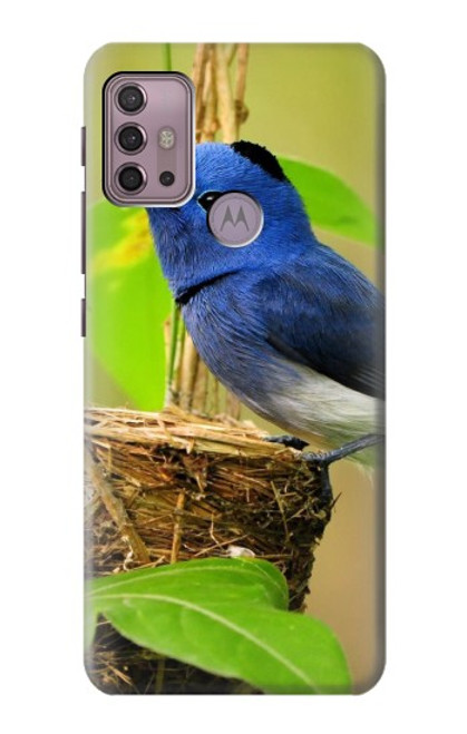 S3839 Oiseau bleu du bonheur Oiseau bleu Etui Coque Housse pour Motorola Moto G30, G20, G10