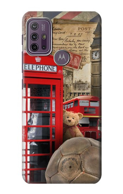 S3856 Vintage Londres Britannique Etui Coque Housse pour Motorola Moto G10 Power