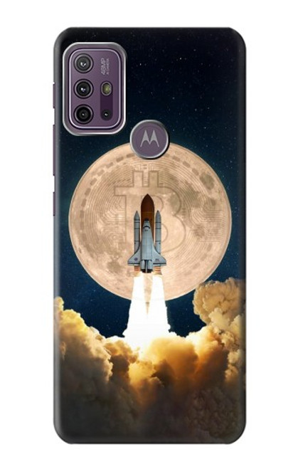 S3859 Bitcoin à la Lune Etui Coque Housse pour Motorola Moto G10 Power