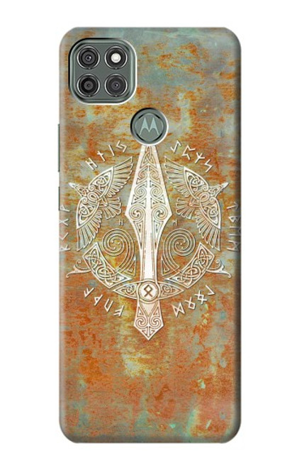 S3827 Lance Gungnir d'Odin Norse Viking Symbol Etui Coque Housse pour Motorola Moto G9 Power