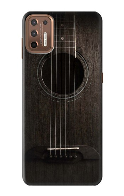 S3834 Guitare noire Old Woods Etui Coque Housse pour Motorola Moto G9 Plus