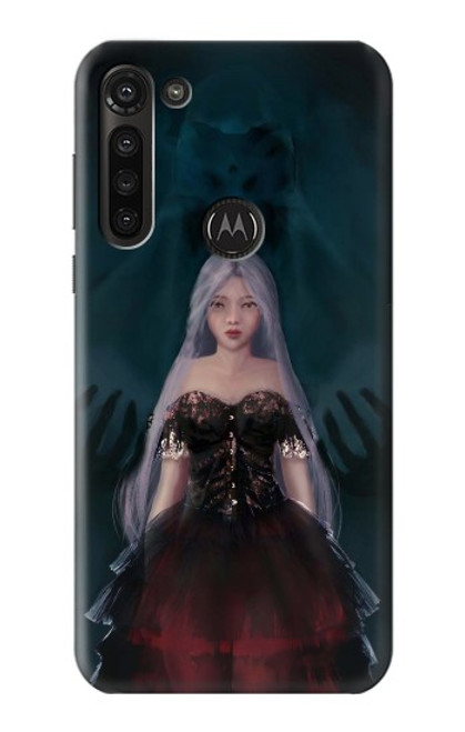 S3847 Lilith Devil Bride Gothique Fille Crâne Grim Reaper Etui Coque Housse pour Motorola Moto G8 Power