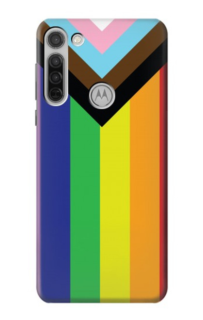 S3846 Drapeau de fierté LGBT Etui Coque Housse pour Motorola Moto G8