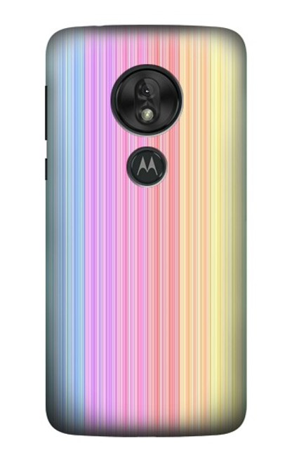 S3849 Couleurs verticales colorées Etui Coque Housse pour Motorola Moto G7 Play