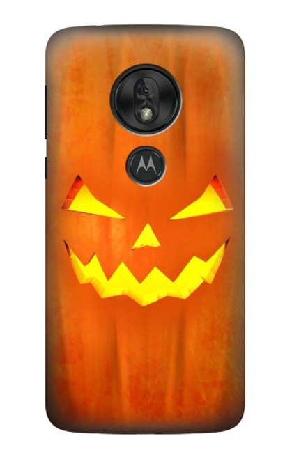 S3828 Citrouille d'Halloween Etui Coque Housse pour Motorola Moto G7 Power